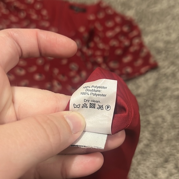Light Flaws Madewell Red Floral Dress Size 0 - Picture 13 of 13